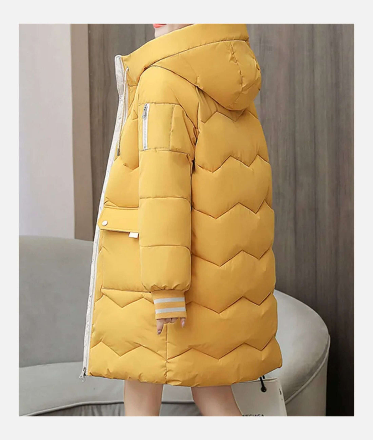 Manteau d'hiver pour femme avec capuchon