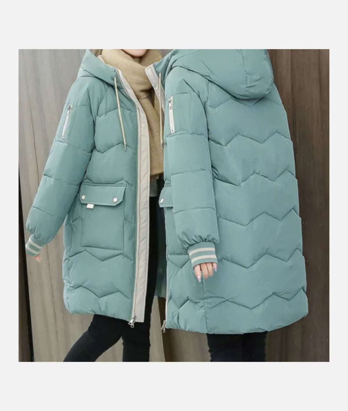 Manteau d'hiver pour femme avec capuchon