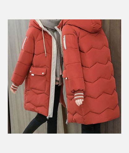 Manteau d'hiver pour femme avec capuchon