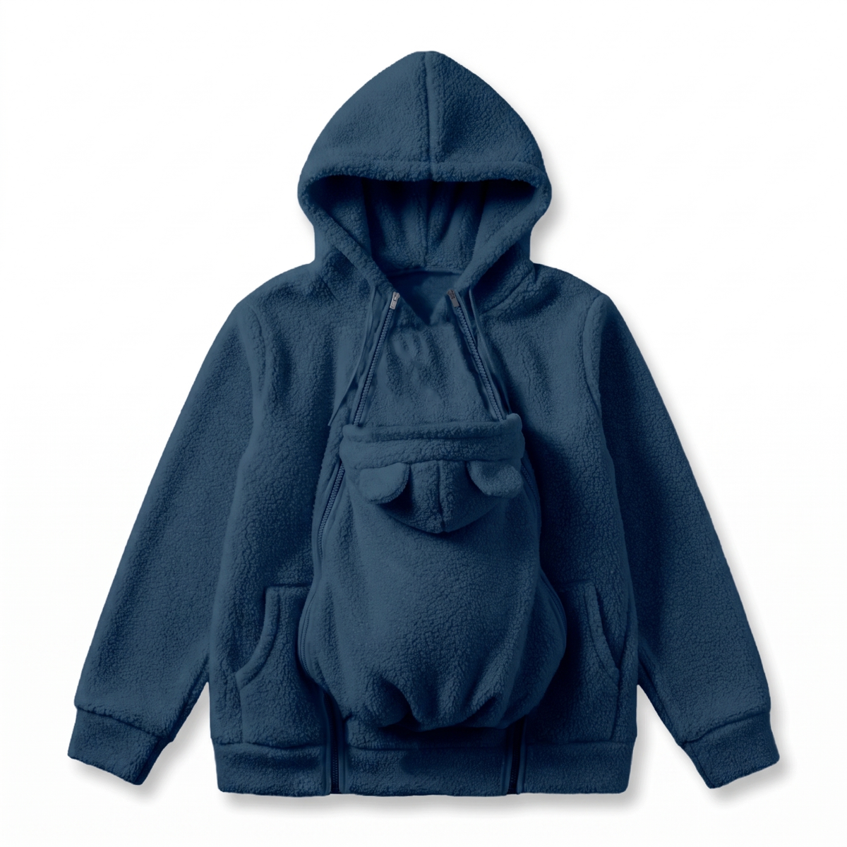 Sweat à Capuche de Portage en Polaire avec Poche Bébé Amovible