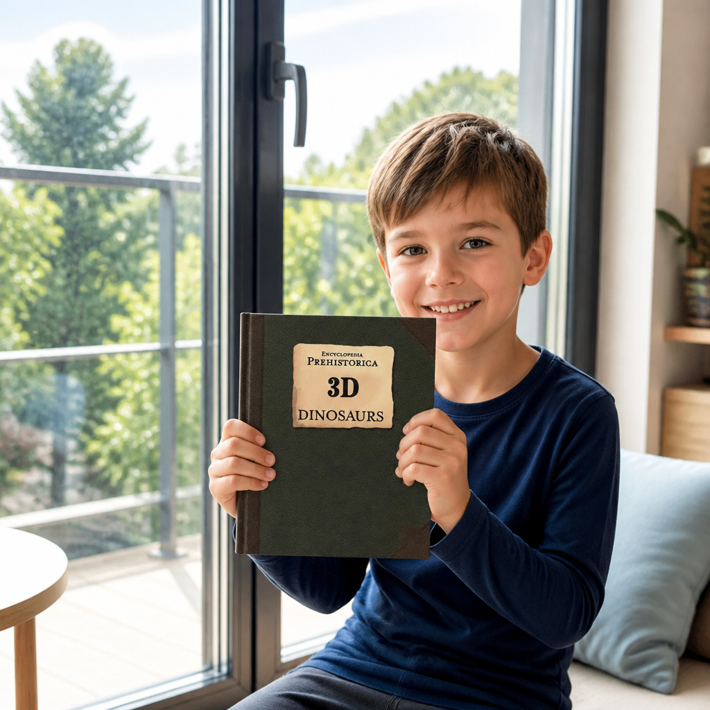 Page pop-up 3D du livre encyclopédie des dinosaures