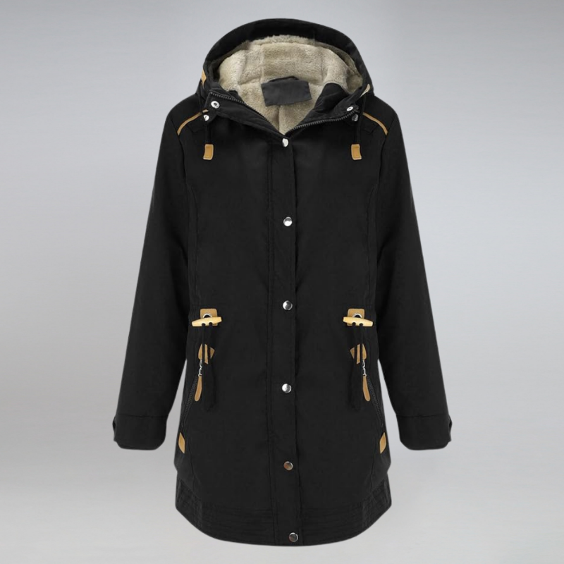 Parka femme à capuchon, vue de face