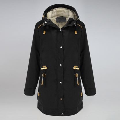 Parka femme à capuchon, vue de face