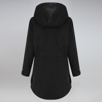 Parka femme à capuchon, vue de dos