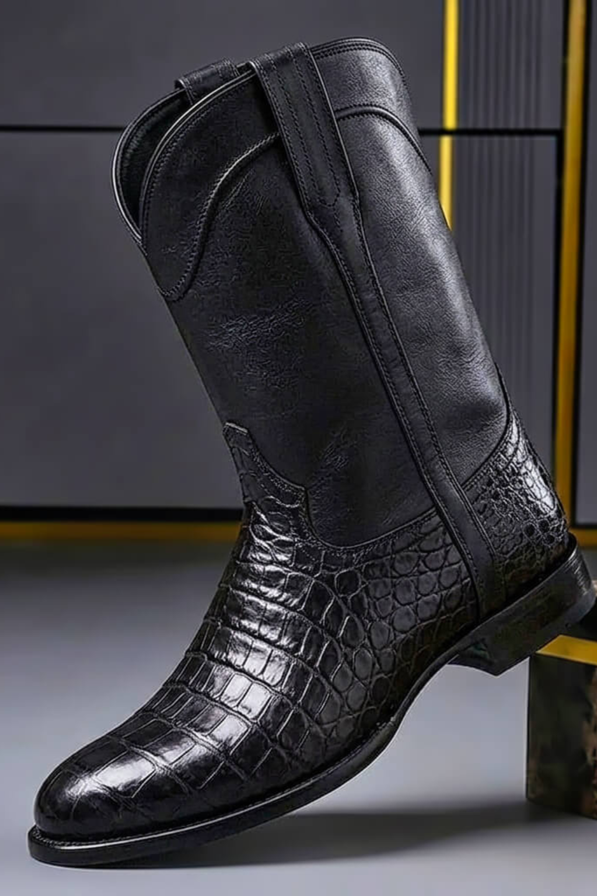 Bottes en cuir vintage texturé femme, nuancier des coloris