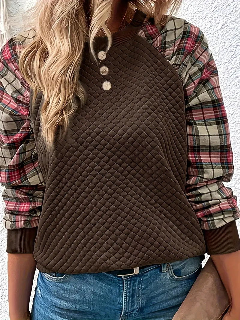 Pull décontracté pour femme, vue de trois-quarts
