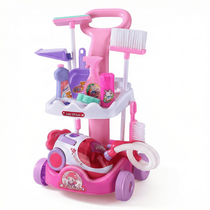 Variante chariot avec accessoire aspirateur factice, vue de côté