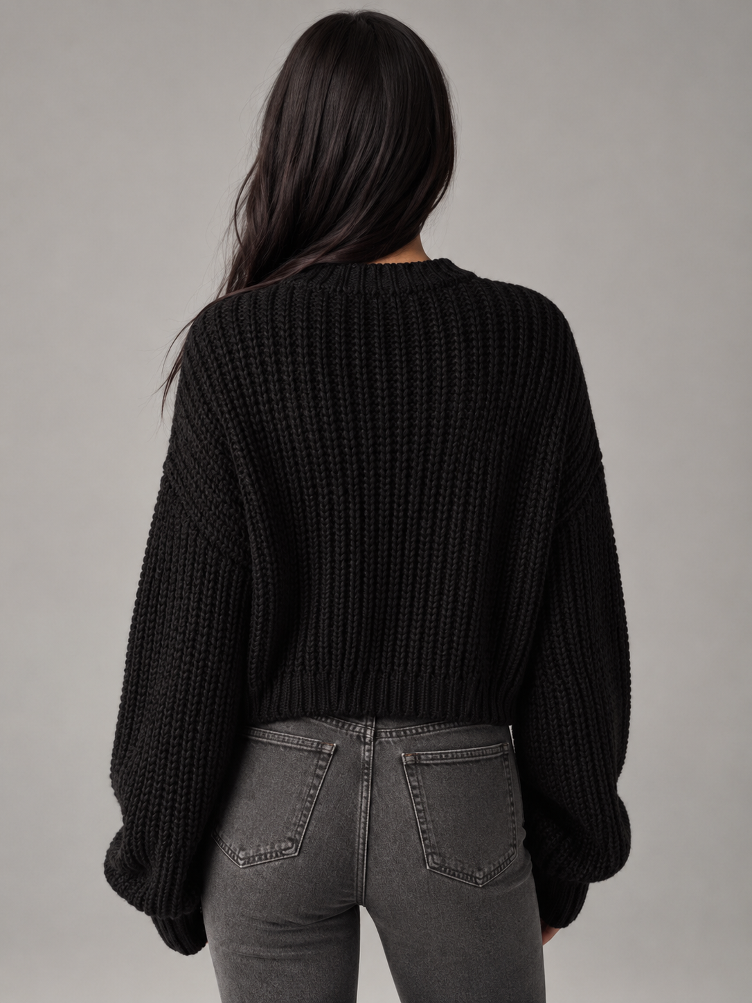 chandail oversized en maille épaisse, vue arrière
