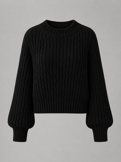 chandail oversized en maille épaisse, modèle portant le chandail