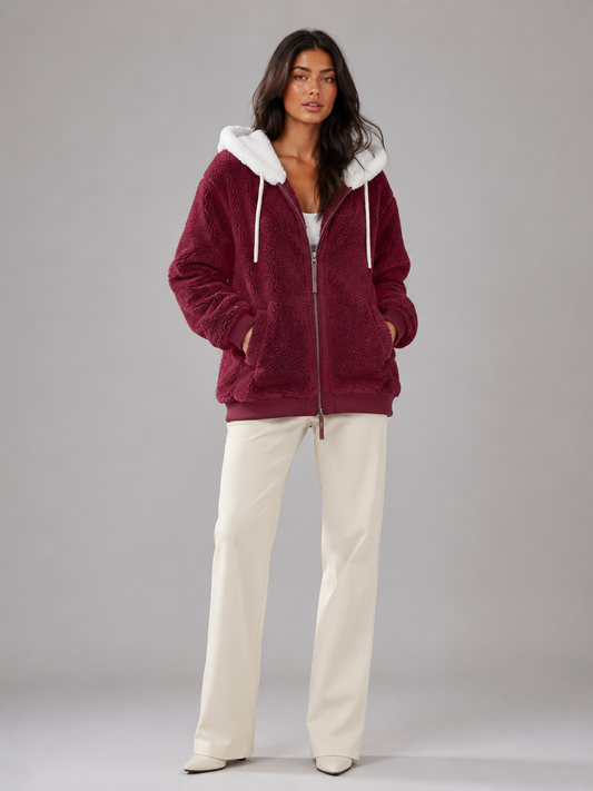 Veste matelassée à capuche pour femme, vue de face