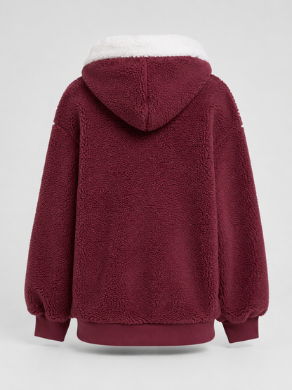 Veste matelassée à capuche pour femme avec doublure sherpa