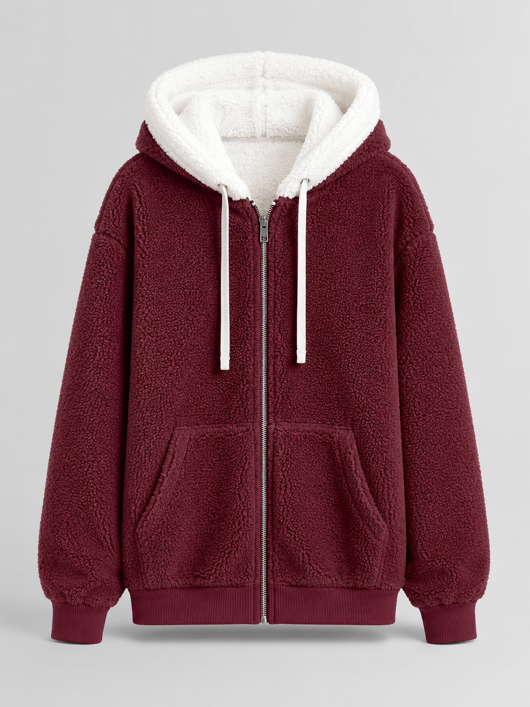 Veste matelassée à capuche pour femme avec doublure sherpa