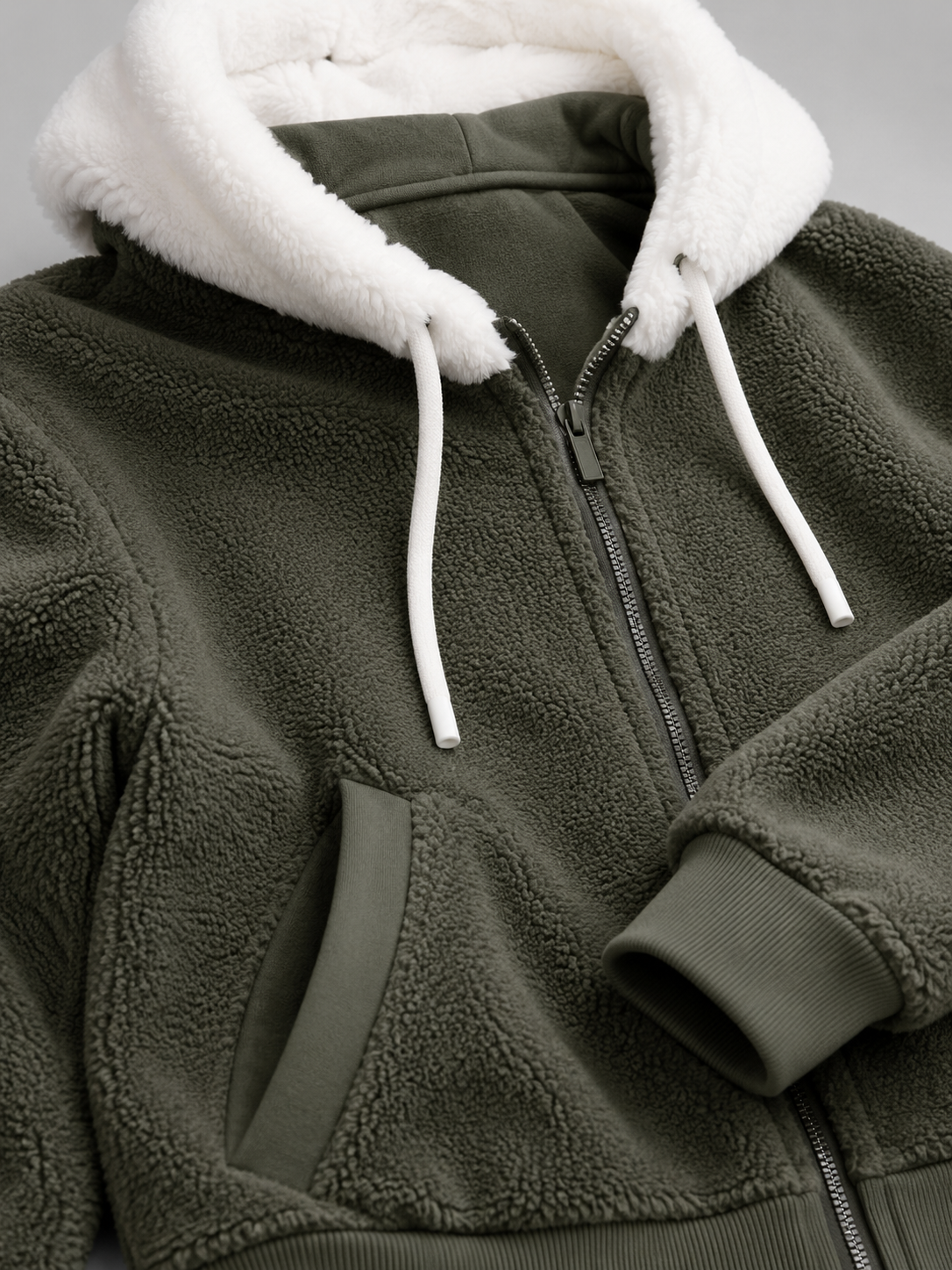 Veste matelassée à capuche pour femme avec doublure sherpa