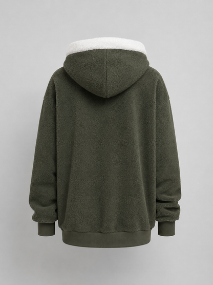 Veste matelassée à capuche pour femme avec doublure sherpa