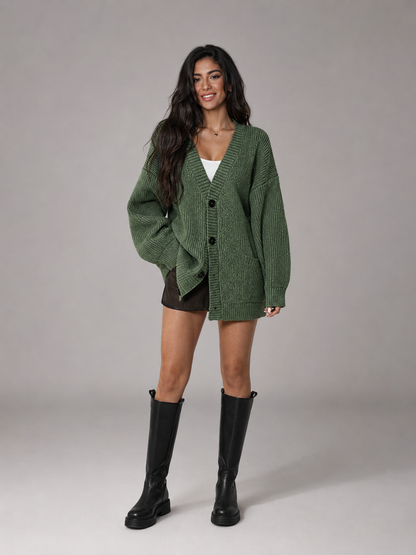 cardigan oversized en maille épaisse, vue avant