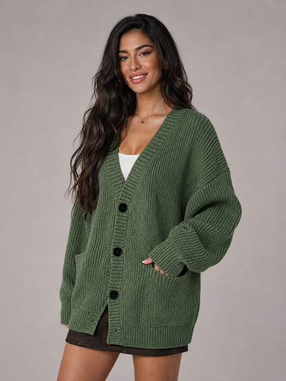 cardigan oversized en maille épaisse, vue arrière