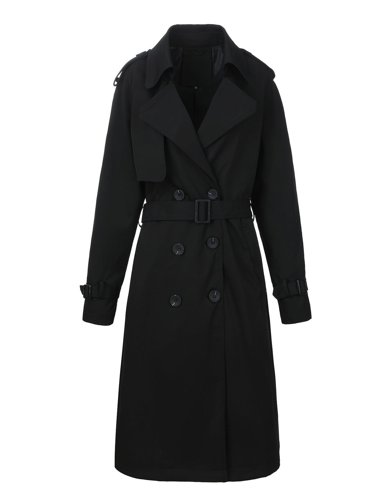 Plan rapproché de la matière et des coutures de finition du trench-coat