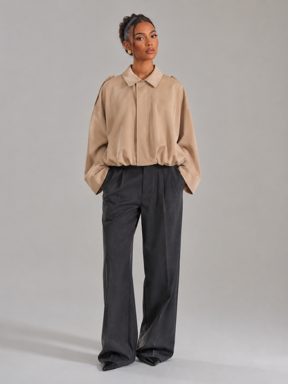 Veste utilitaire oversize pour femme, vue de face