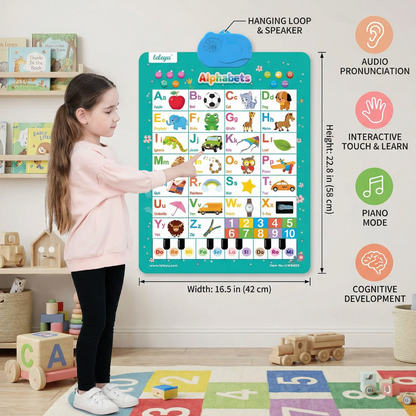 Gros plan du clavier de piano intégré au bas de l'affiche murale