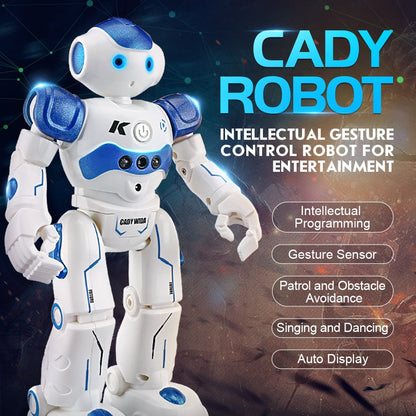 Enfant interagissant avec NovaBot via les commandes gestuelles