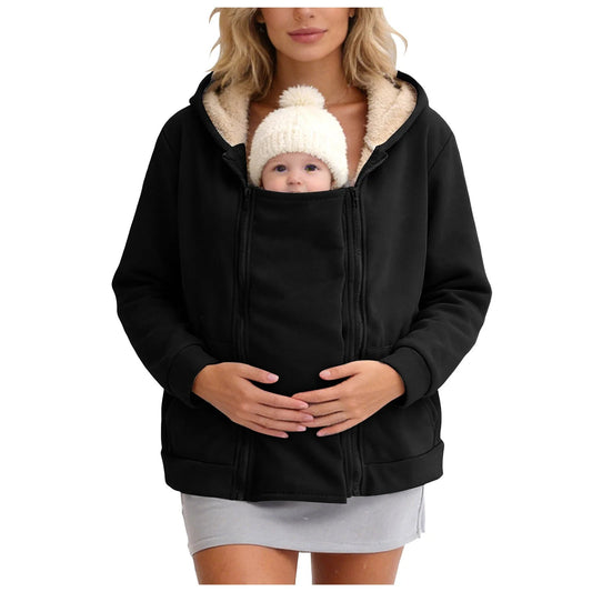 Vestement de portage de bébé en fleece 2 en 1, vue avant