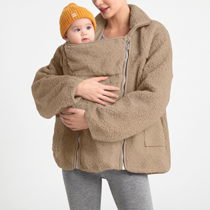 Veste de grossesse en fleece, avec poche kangourou