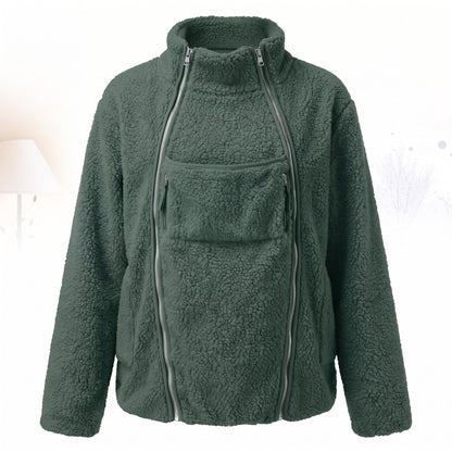 Veste de grossesse en fleece, avec doublure en fleece brossé