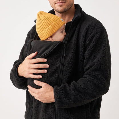Veste de grossesse en fleece, avec un bébé dedans