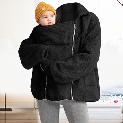 Veste de grossesse en fleece, avec une femme enceinte