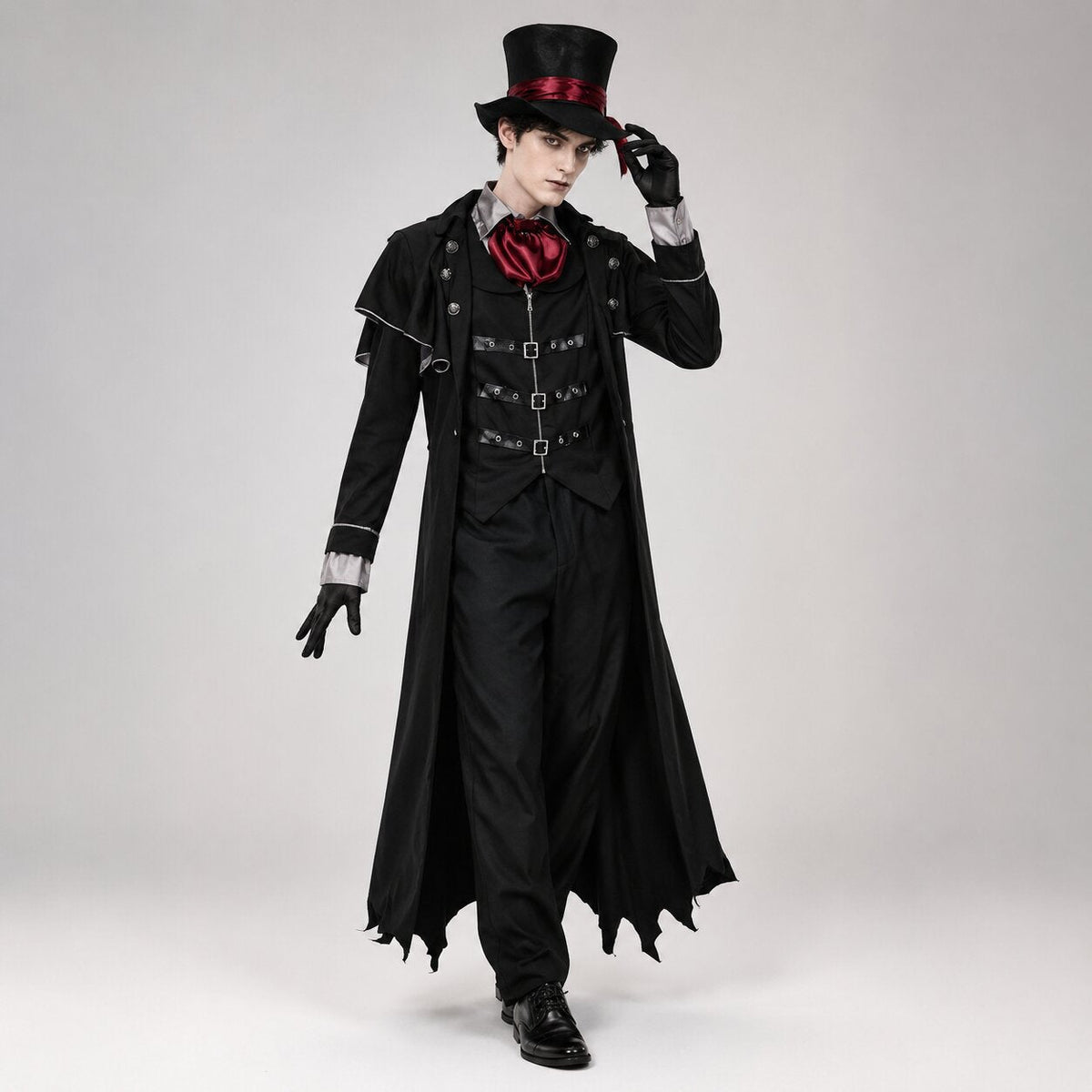 détail du costume de vampire