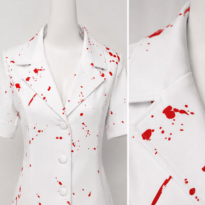 costume d'infirmière ensanglantée, avec accessoires