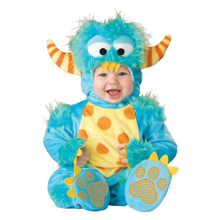 Bébé portant une combinaison de Halloween motif monstre