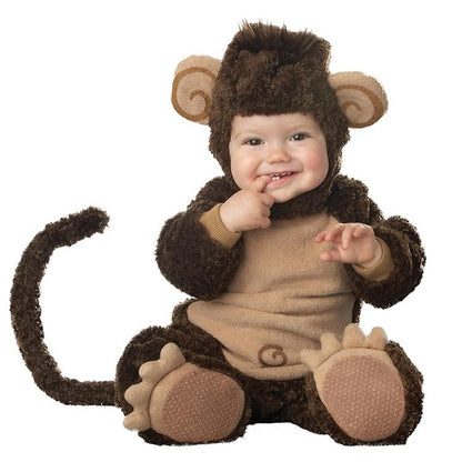 Bébé portant une combinaison de Halloween motif singe
