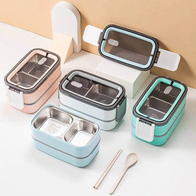 Lunchbox avec fermeture flexible, vue ouverte