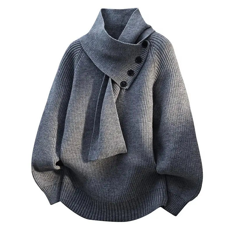 pull à col en écharpe, vue arrière