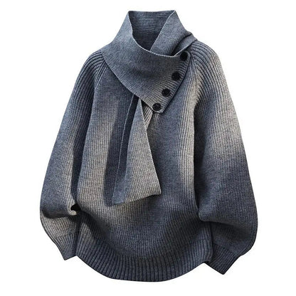 pull à col en écharpe, vue arrière