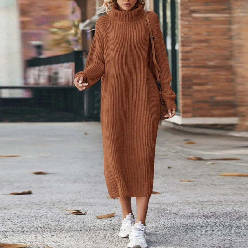 robe femme col roulé, détail du col