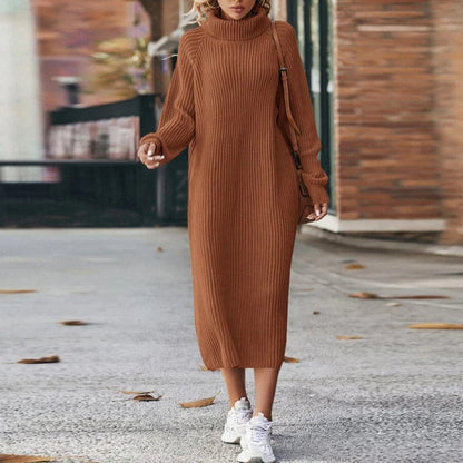 robe femme col roulé, détail du col