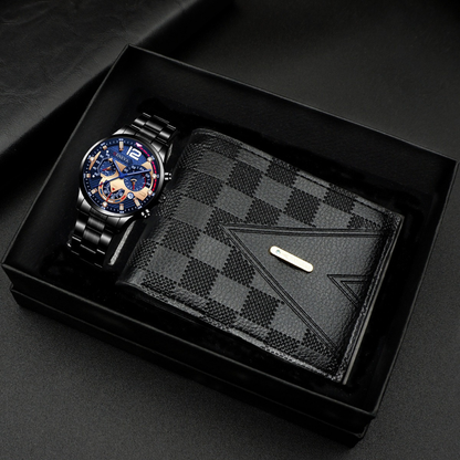 Coffret homme noir et bleu