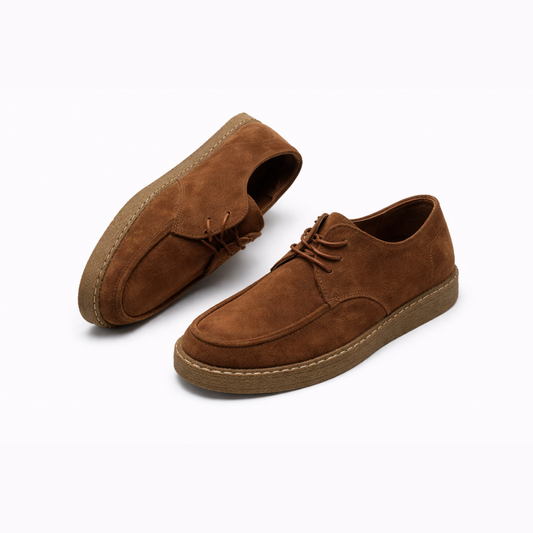 Chaussures Homme en Suède – Lacets & Semelle Flexible, Confort Décontracté Quotidien | Derby Suédine