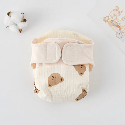 Détail de la fermeture par boutons-pression du body bébé