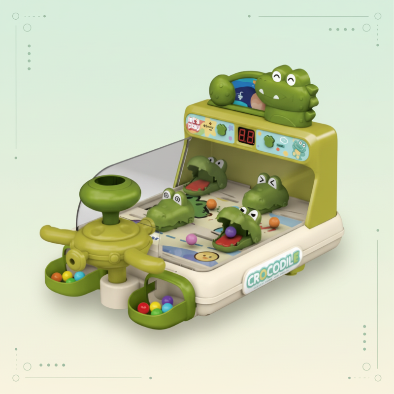 Flipper crocodile d'arcade, coloris vert