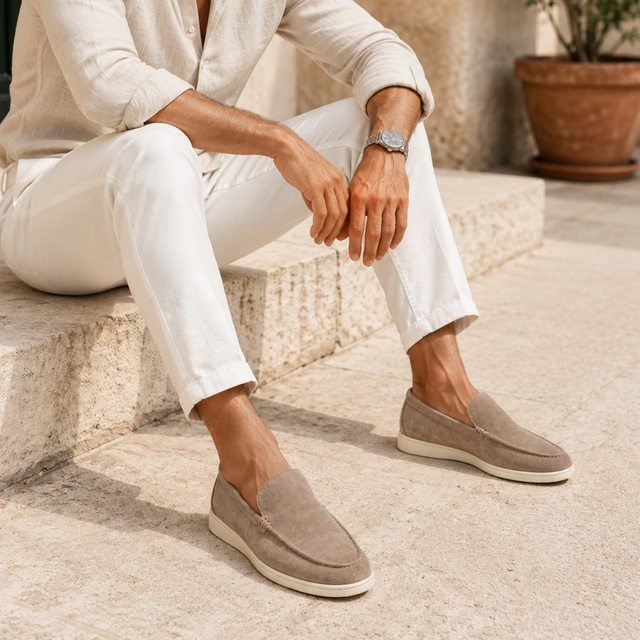 Mocassins Slip-On En Suédine Luxe – Style Décontracté Chic