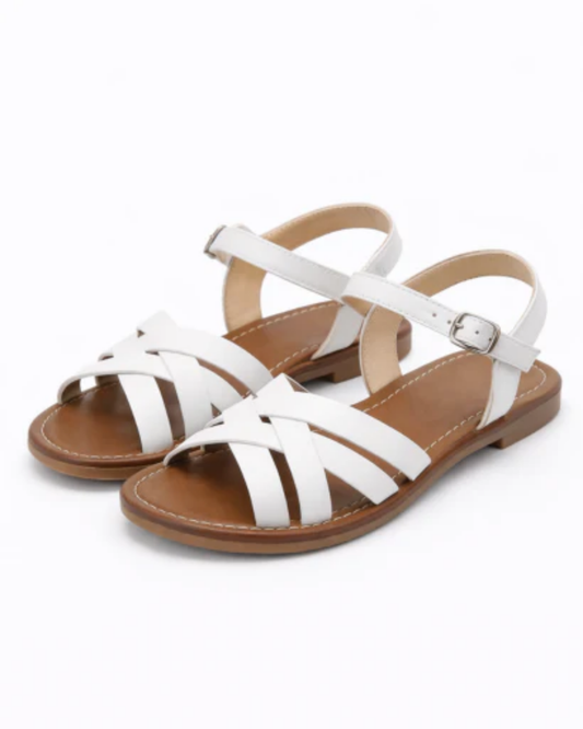 Sandales Plates Femme – Brides Croisées Réglables & Légèreté, Confort Estival