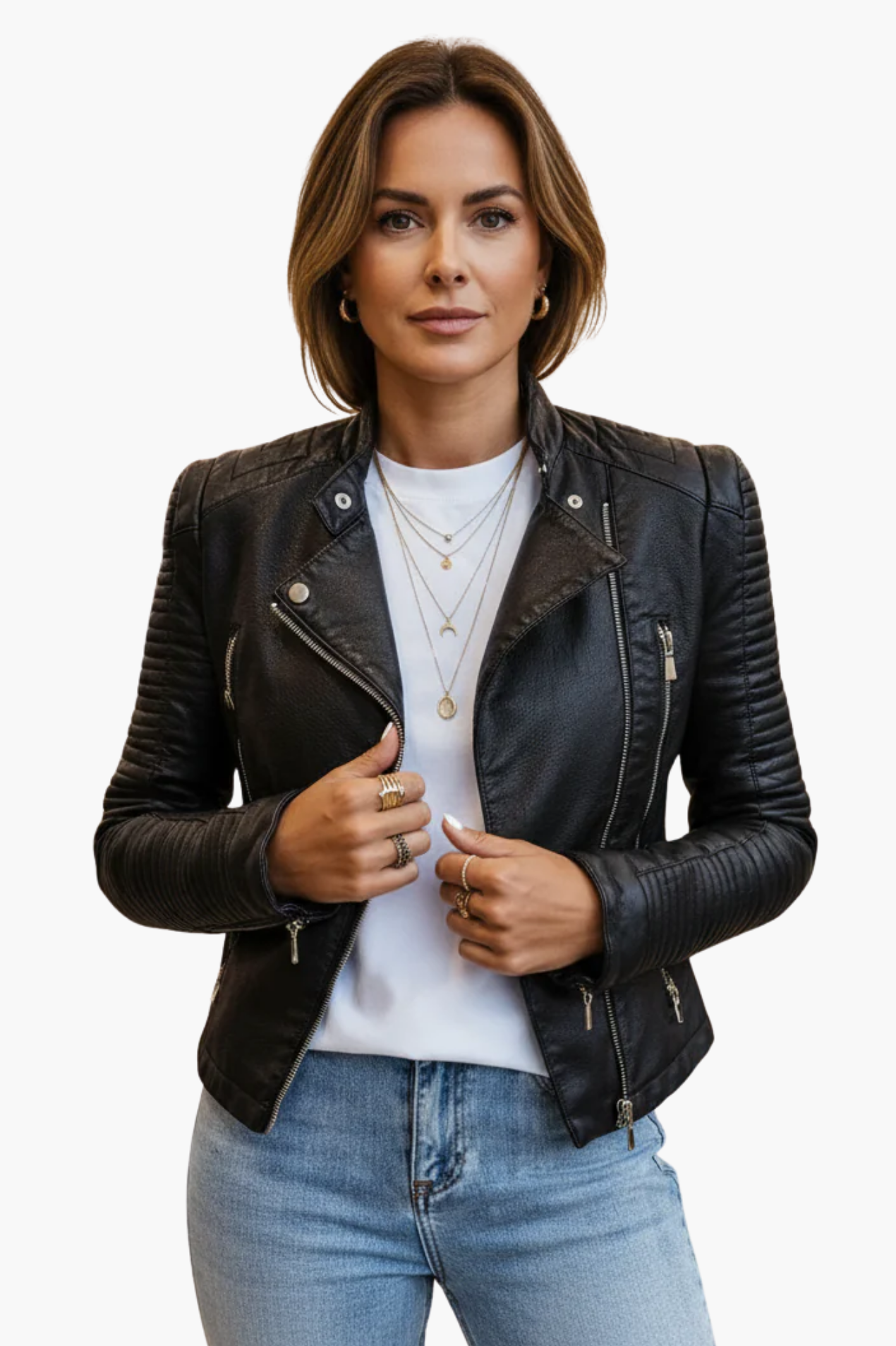 Veste femme effet cuir perfecto – vue 2