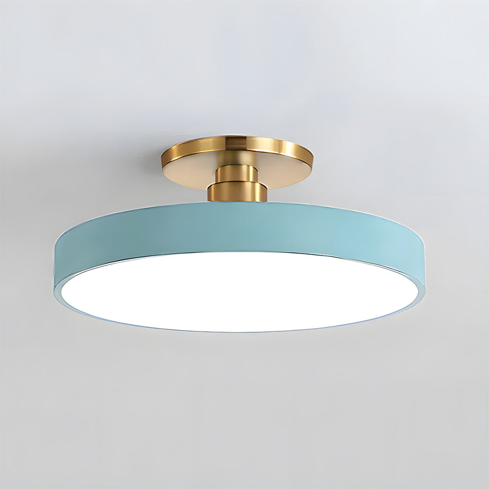Plafonnier semi-encastré bleu