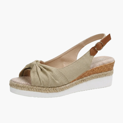 Sandales Ergonomiques Compensées Bride Ajustable | Confort Orthopédique Femme