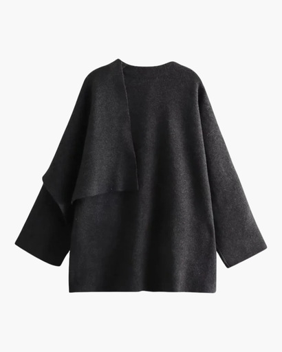 Manteau cape femme coupe fluide - vue arrière