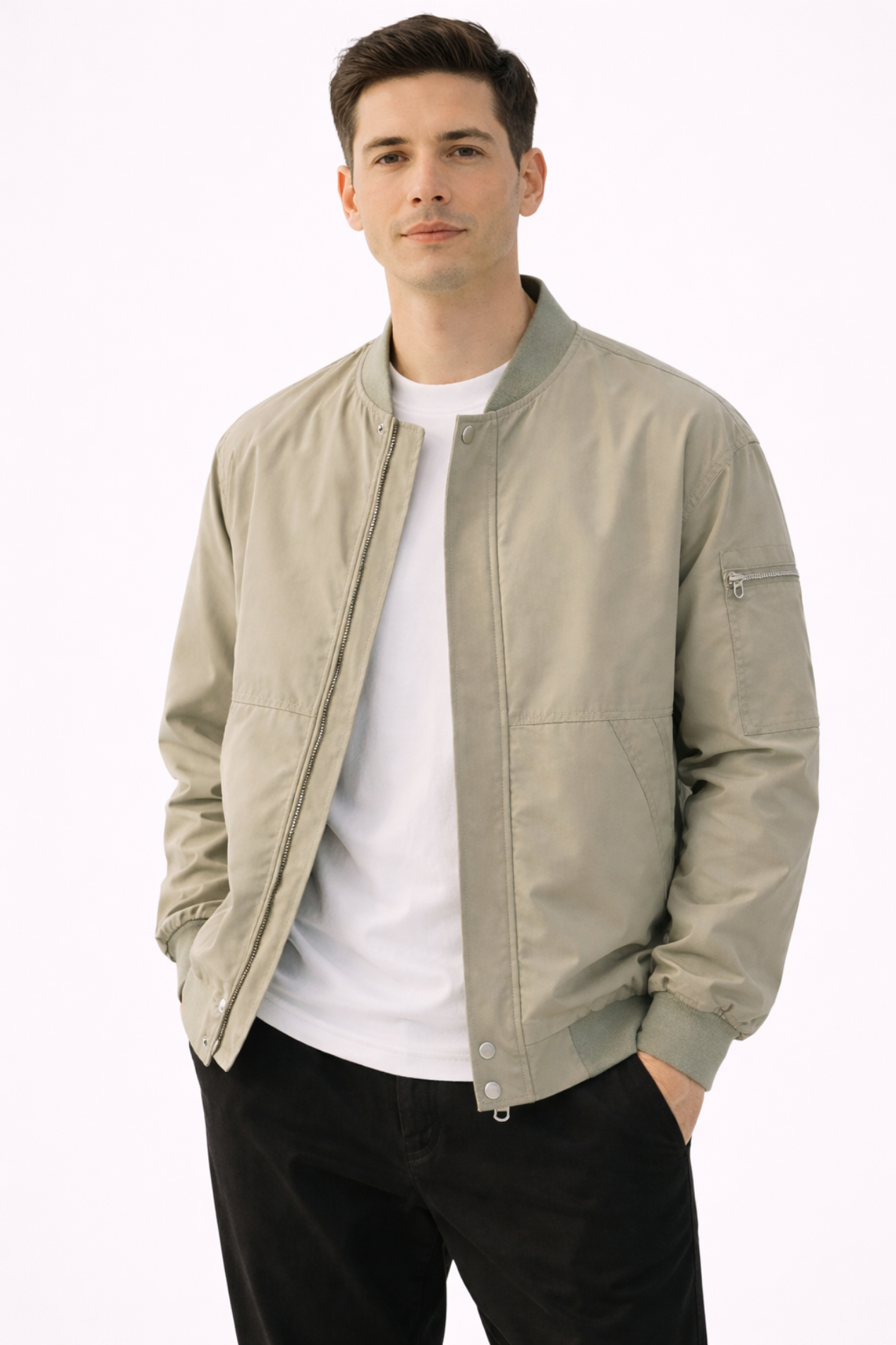 Blouson Bomber Homme Léger – Style Urbain & Coupe Casual Zippée | Mi-Saison & Sortie