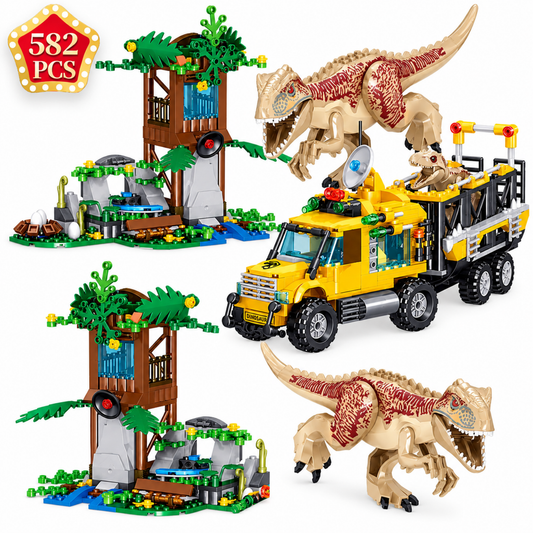 T-Rex lumineux en briques de construction, 582 pièces – vue principale